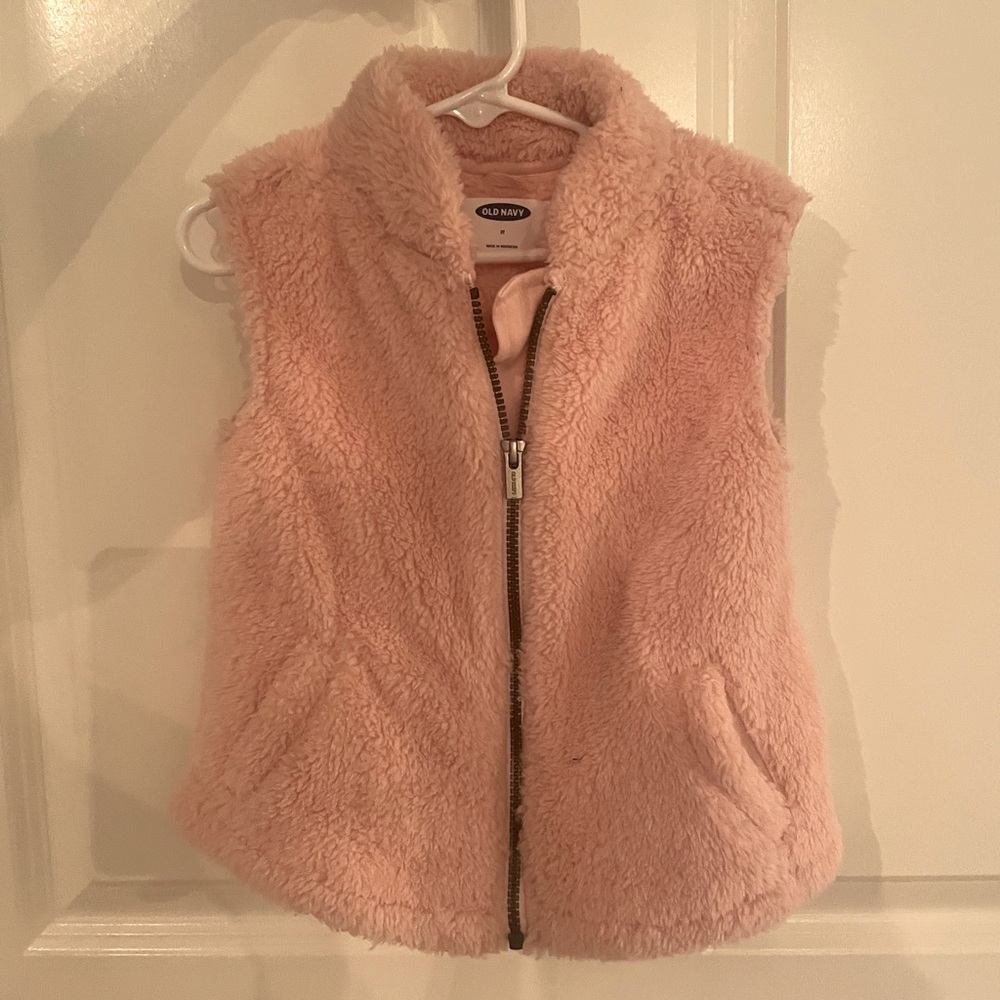 Fuzzy pink vest